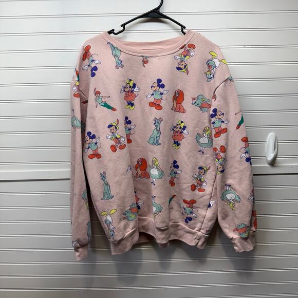 Disney 100 Years All Over Print Crewneck Sweatshirt Size XXL - Picture 1 of 10